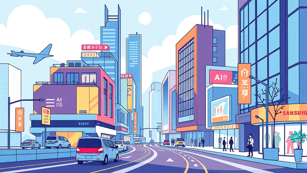 미래 신사업 및 성장 동력 (illustration 스타일)