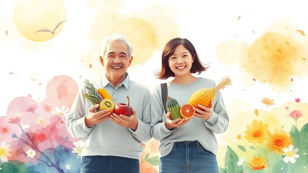 부모님 건강과 활력을 위한 선물 (watercolor 스타일)