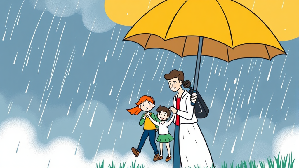 암 치료비 부담, 암보험으로 든든하게 대비하기 (illustration 스타일)