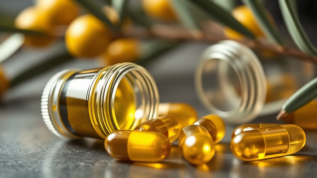 내츄럴플러스 올리브오일 캡슐: 효능부터 구매까지 완벽 가이드 8 올리브오일 캡슐 섭취 시 주의사항 및 궁금증 해결 (realistic 스타일)