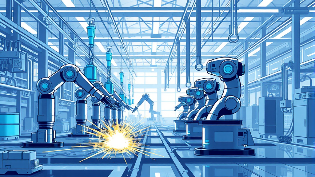 스마트 팩토리 구축 개요 (illustration 스타일)