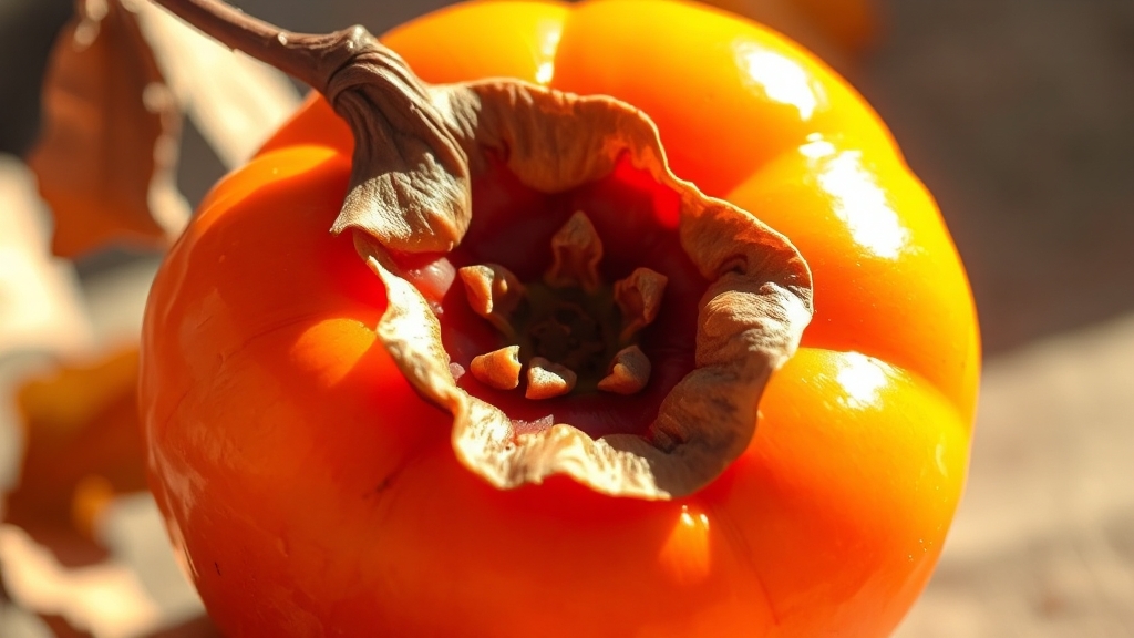 좋은 홍시 고르는 법 & 신선하게 보관하는 팁 (realistic 스타일)