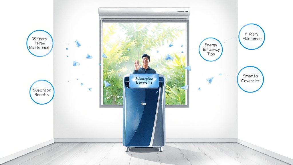 LG 에어컨, 구독하면 더 좋을까요? (illustration 스타일)