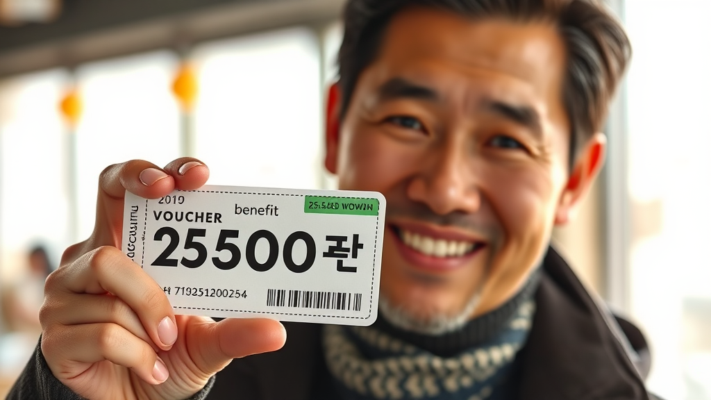 바우처 결제 카드 중요! (realistic 스타일)