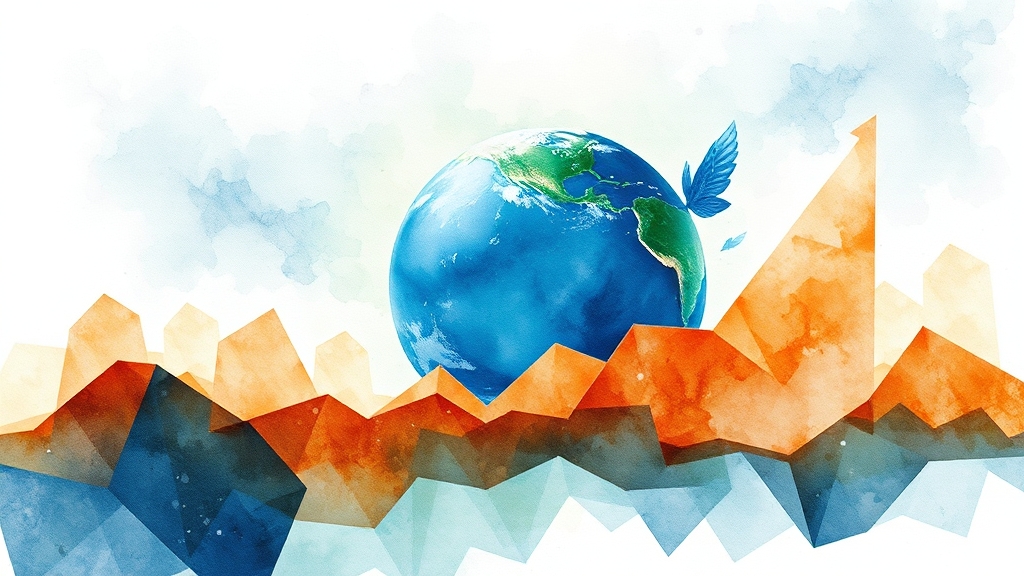 투자 배경: 기후 변화 & RWA (watercolor 스타일)