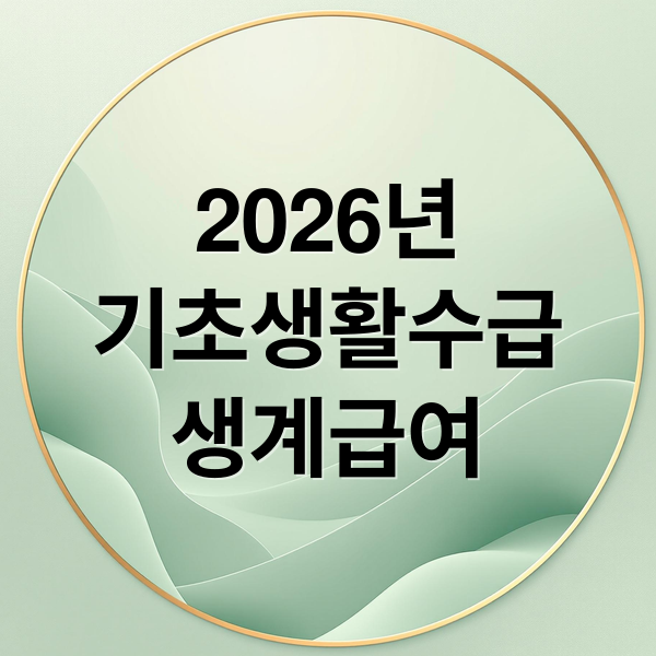 2026년
기초생활수급
생계급여 (2026 기초생활수급자 생계급여 200만원)