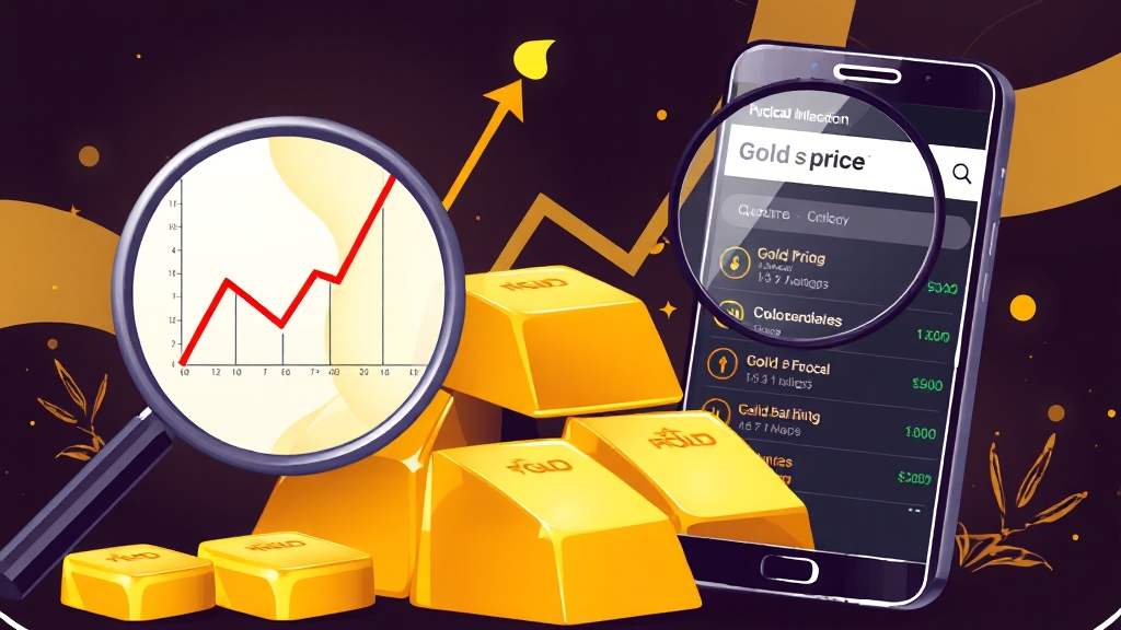 오늘의 금 시세 확인법 (illustration 스타일)