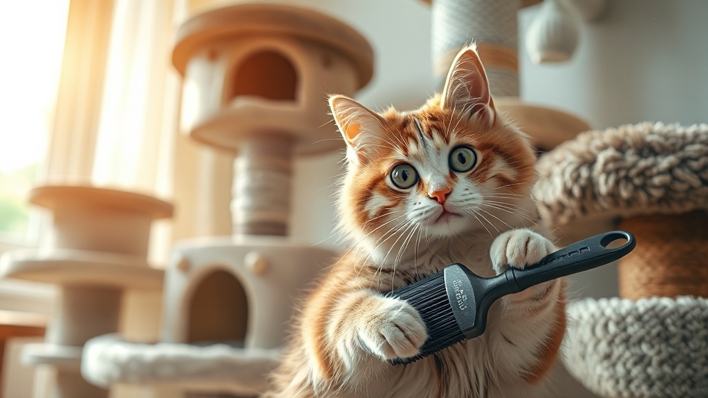 캣타워 오래 쓰는 꿀팁 (realistic 스타일)