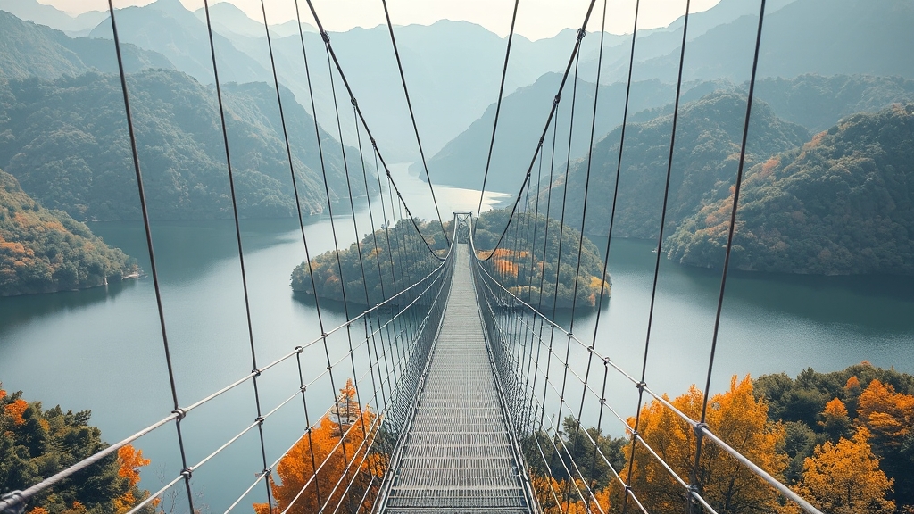 짜릿한 출렁다리 체험! (realistic 스타일)