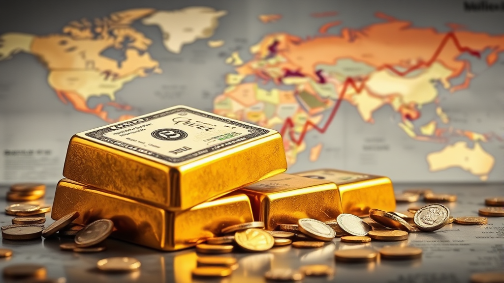 금 가격 동반 상승 배경 (realistic 스타일)