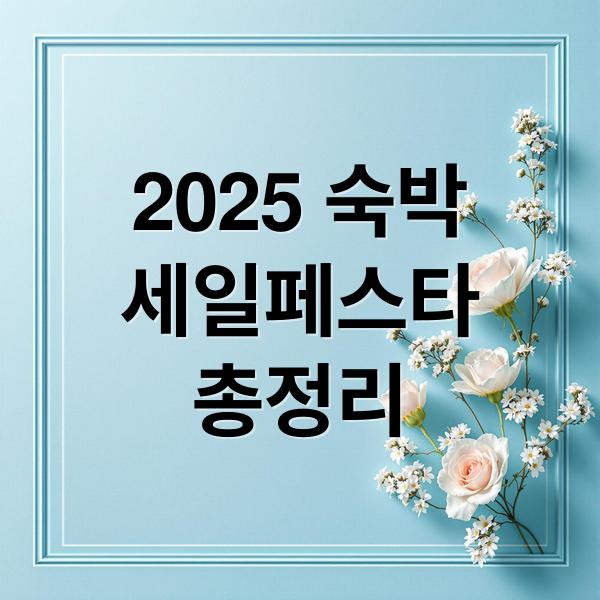 2025 숙박
세일페스타
총정리 (2025 숙박세일페스타)