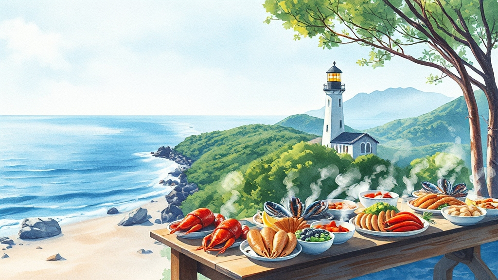 속초 & 양양 주변 여행: 바다와 계곡 (watercolor 스타일)