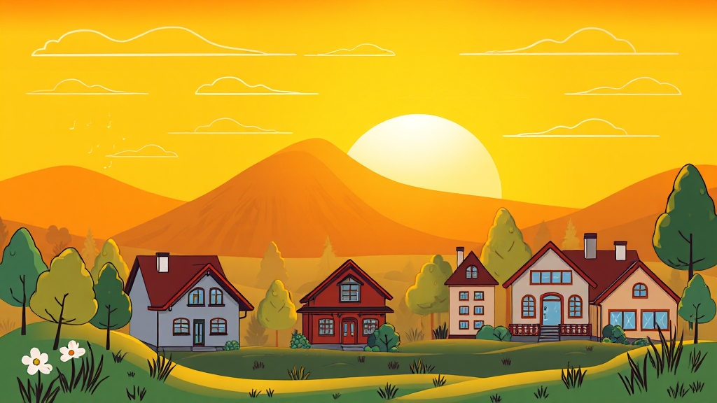 노후 자금 마련 전략: 연금, 부동산, 투자 (cartoon 스타일)