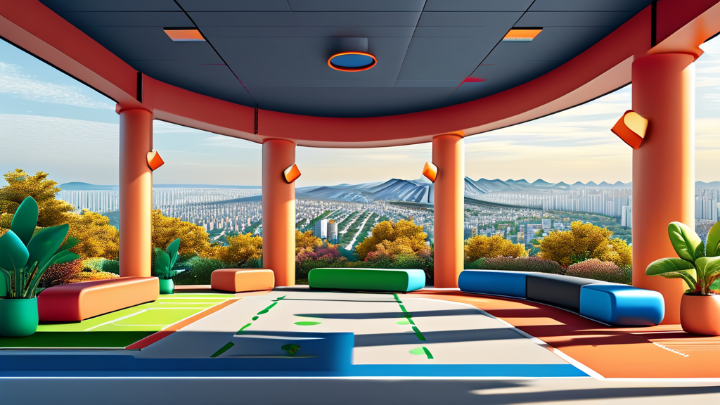 공유누리 앱으로 더 똑똑하게 무료 주차 혜택 누리기 (realistic 스타일)