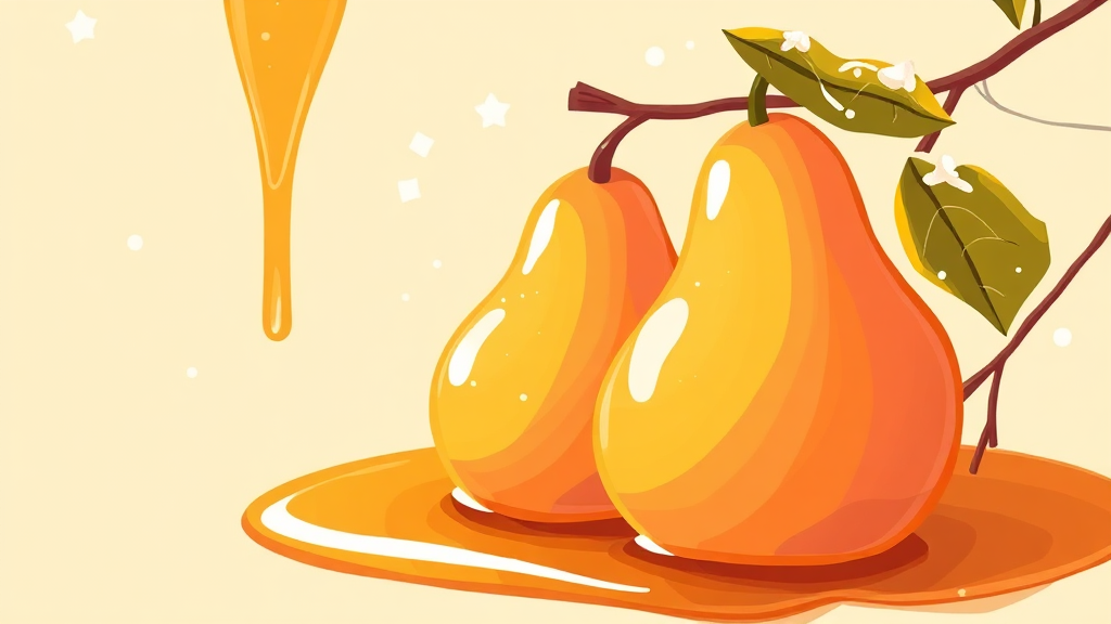 배, 기관지에 좋은 달콤한 선택 (illustration 스타일)