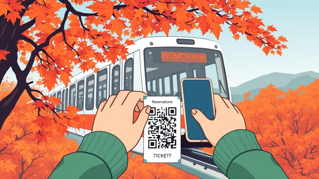 모노레일 예매 꿀팁 (illustration 스타일)