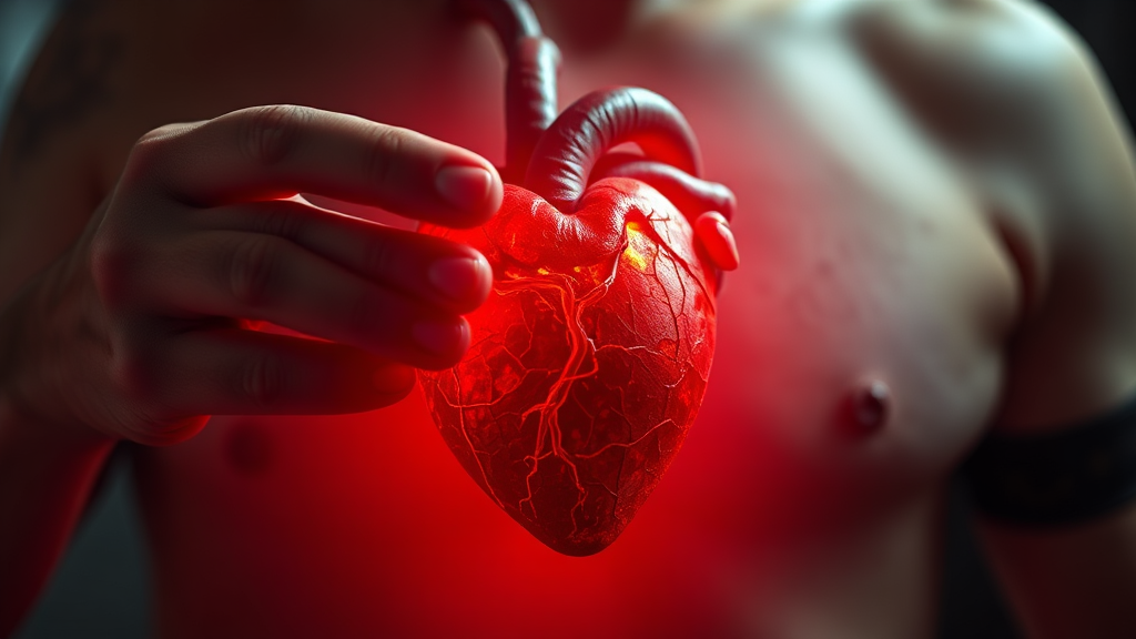 심근경색 위험 요인 (realistic 스타일)