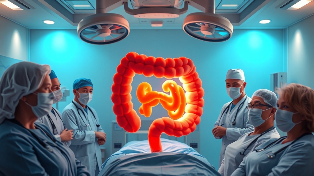 대장내시경 검사 과정 (realistic 스타일)