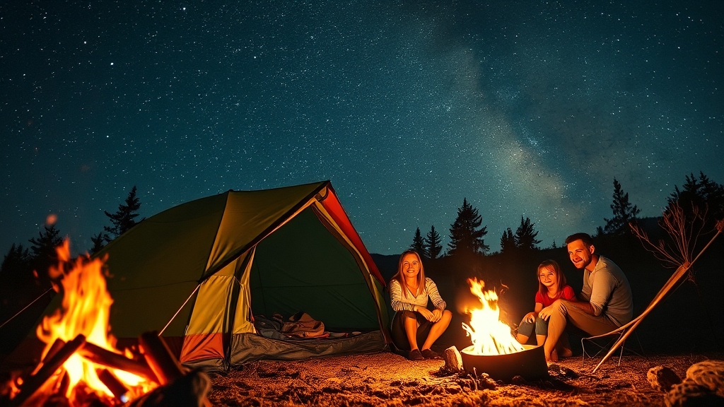 캠핑, 자연과의 교감이자 소중한 추억! (realistic 스타일)