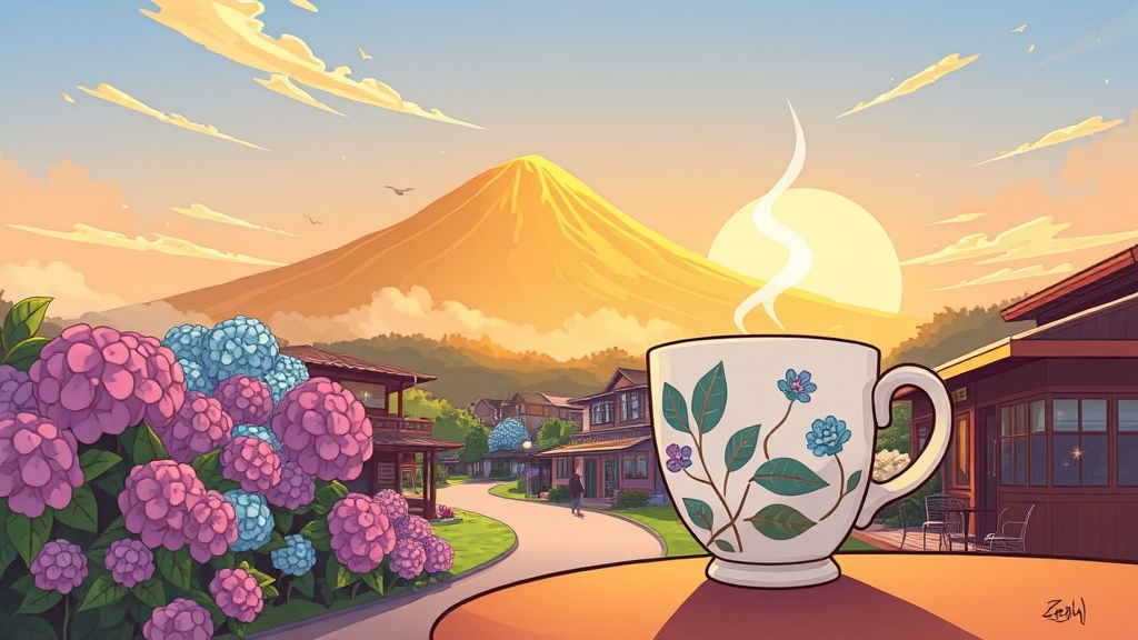 꽃 명소 주변 맛집 & 카페 추천 (cartoon 스타일)