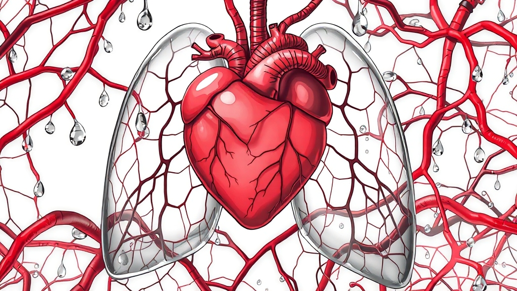 폐에 물이 차는 이유 (illustration 스타일)