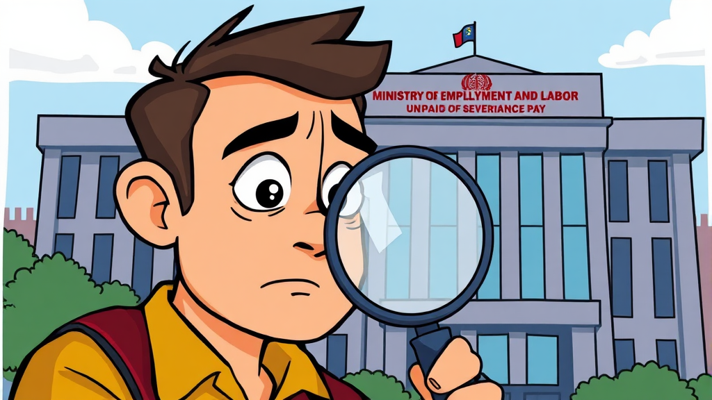 퇴직금 미지급, 어떻게 신고해야 할까요? (cartoon 스타일)