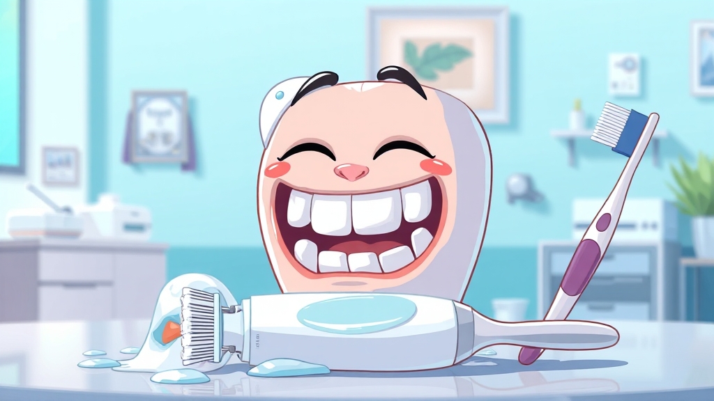 민감성 치아 즉각 완화법 (cartoon 스타일)