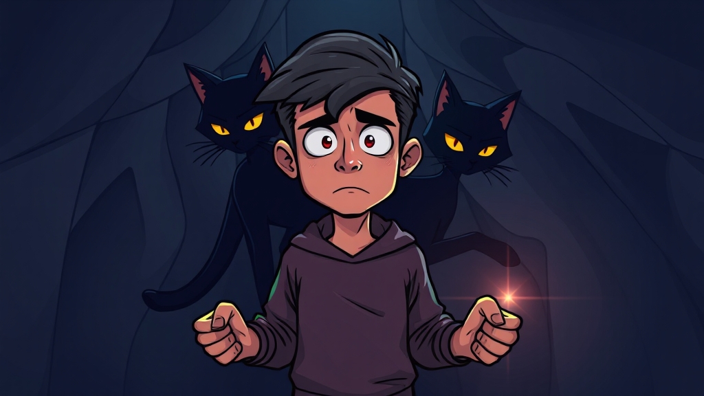 고양이가 쫓아오는 꿈, 왜? (cartoon 스타일)