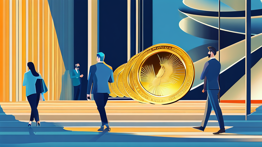 금값 상승 기대감, 금 ETF 투자로 수익 창출하기 (illustration 스타일)