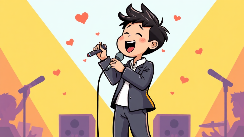 미스터트롯3 심사위원들이 강훈 무대를 평가하는 장면을 표현한 일러스트