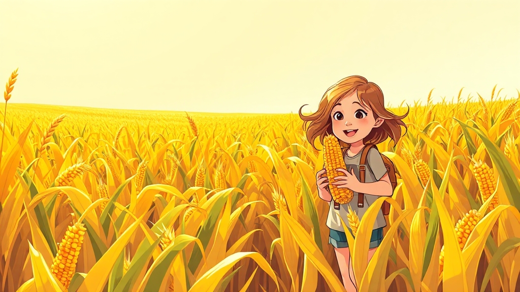 옥수수 꿈, 길몽일까? (cartoon 스타일)