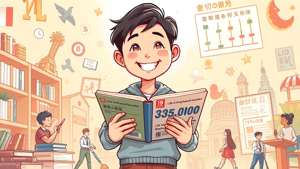 평생교육이용권이란? (cartoon 스타일)