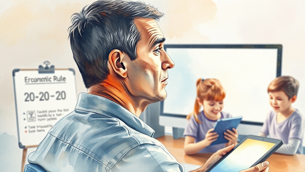 VDT 증후군, 당신도 위험? (watercolor 스타일)