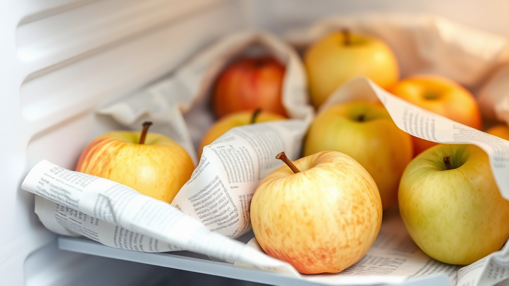 사과 신선도 유지, 핵심 보관 전략 (watercolor 스타일)