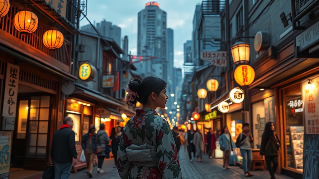 텐진 & 다이묘: 힙스터들의 성지 (realistic 스타일)