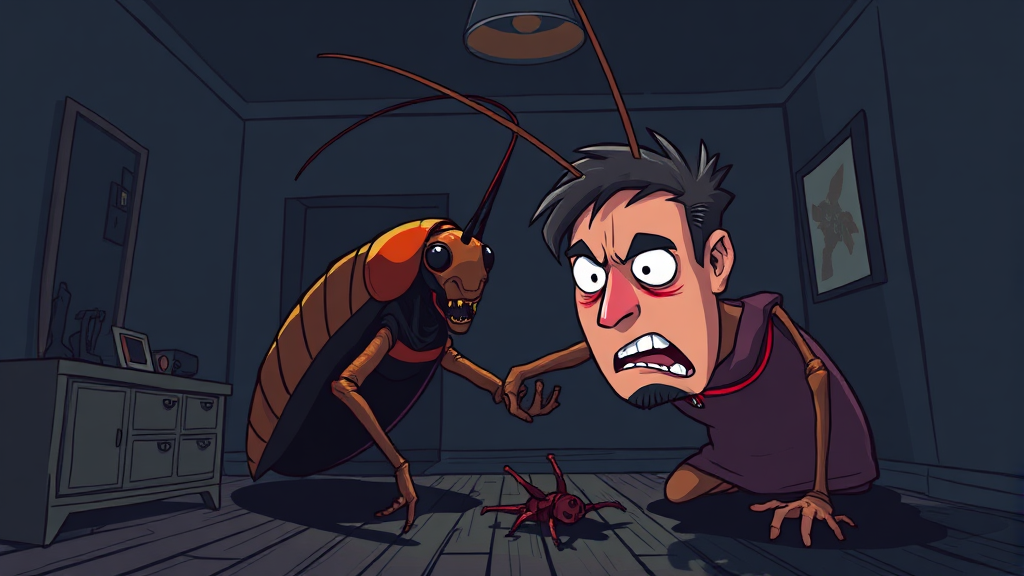 바퀴벌레 꿈의 일반적인 의미 (illustration 스타일)