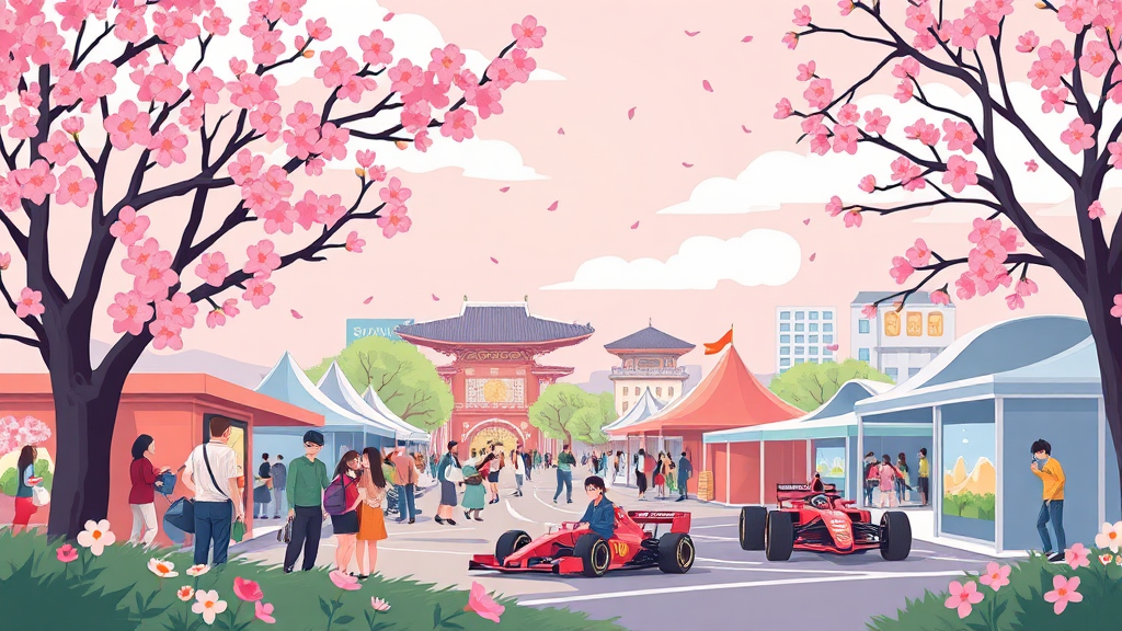 3월, 놓치면 후회할 전국 축제 & 행사 총정리 (cartoon 스타일)