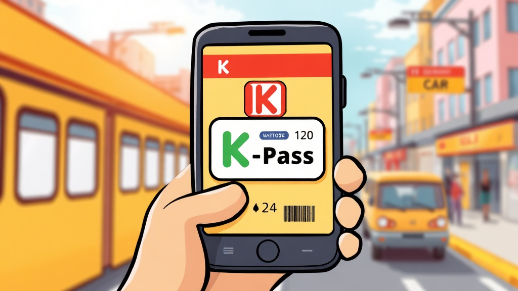 모바일 교통카드 관련 팁 (cartoon 스타일)