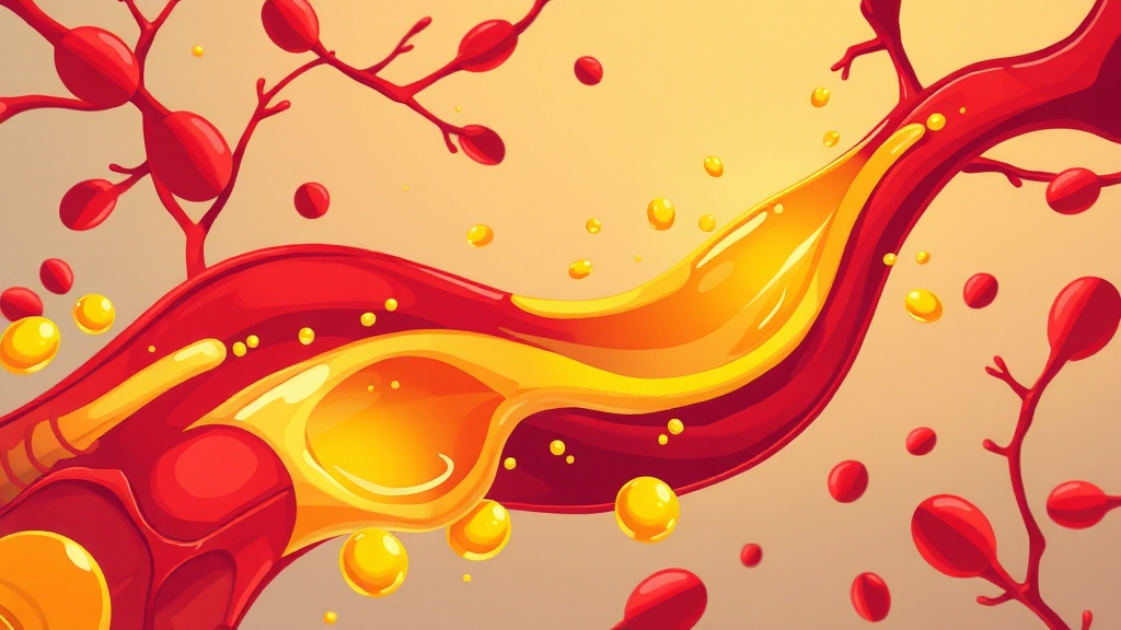 대마종자유, 혈액 순환 개선 효과 (cartoon 스타일)