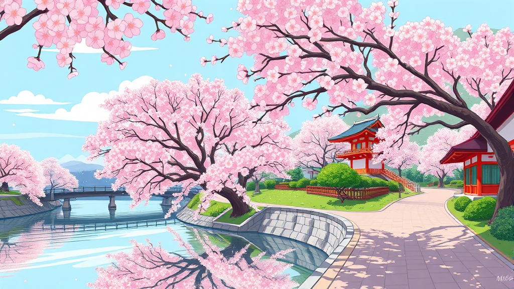 2026년 벚꽃 여행, 놓치면 후회할 명소 추천 (cartoon 스타일)