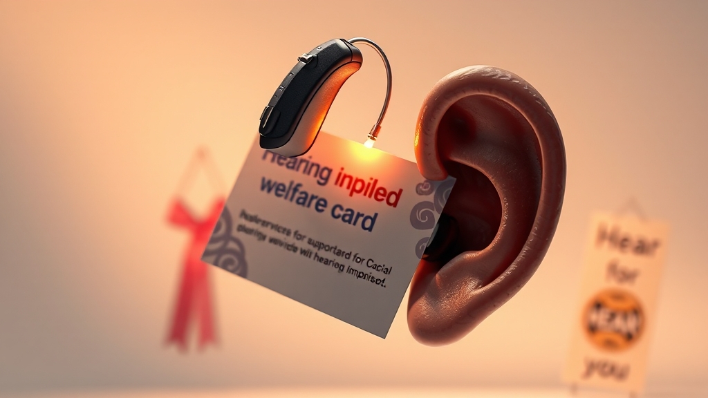 청각장애 등록 및 지원금 연계 (realistic 스타일)