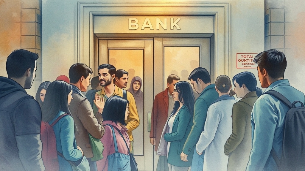 셧다운 배경: 총량 규제 & 대출 급증 (watercolor 스타일)