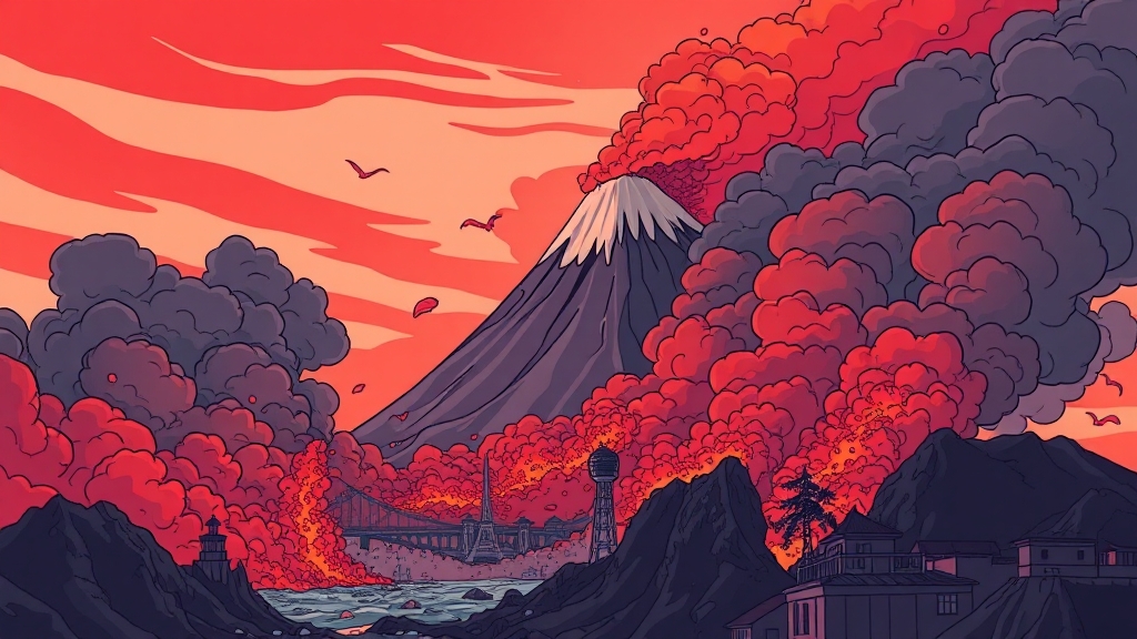 난카이 대지진, 후지산 폭발의 도화선? (cartoon 스타일)