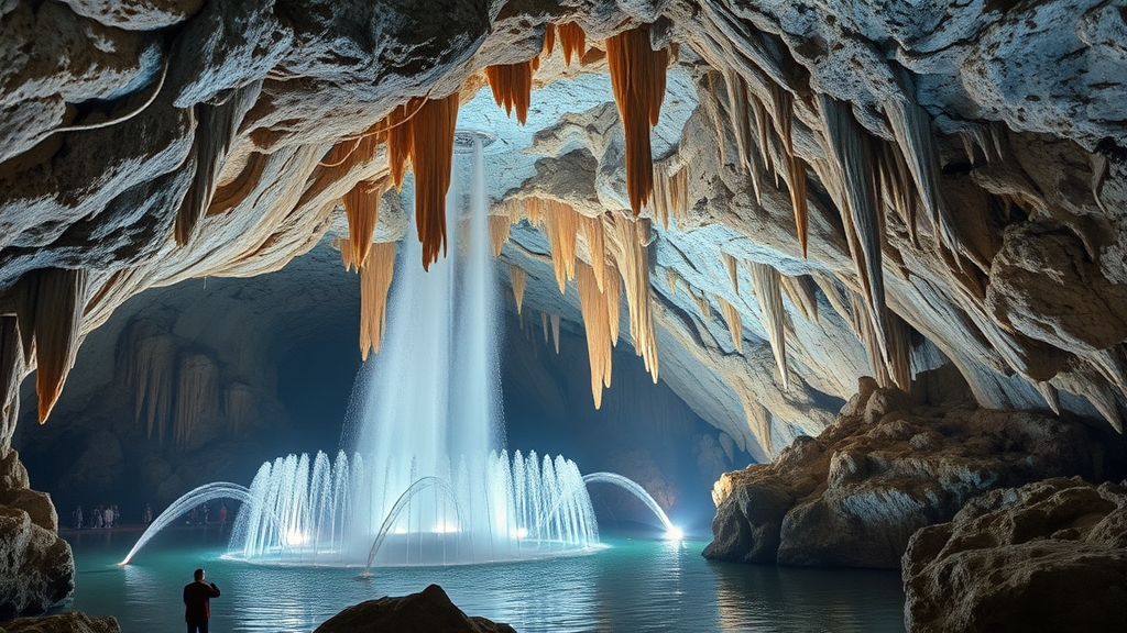 자연의 경이로움을 느끼는 용연동굴 여행의 매력 (realistic 스타일)