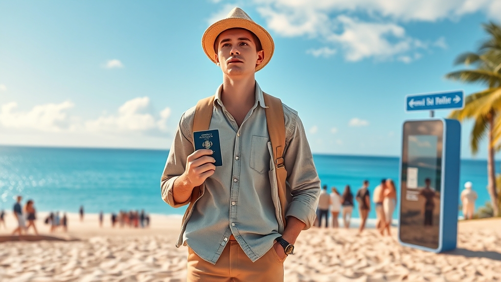 푸꾸억 비자: 45일 vs 전자비자 (realistic 스타일)