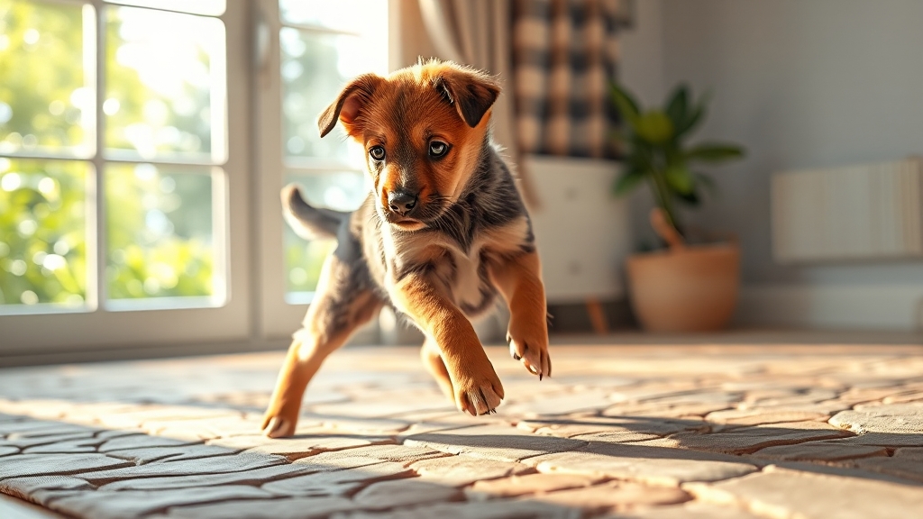 슬개골 탈구 예방 및 관리 (realistic 스타일)