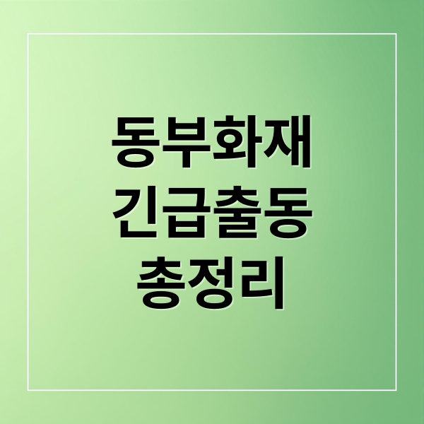 동부화재
긴급출동
총정리 (동부화재 긴급출동 전화번호)