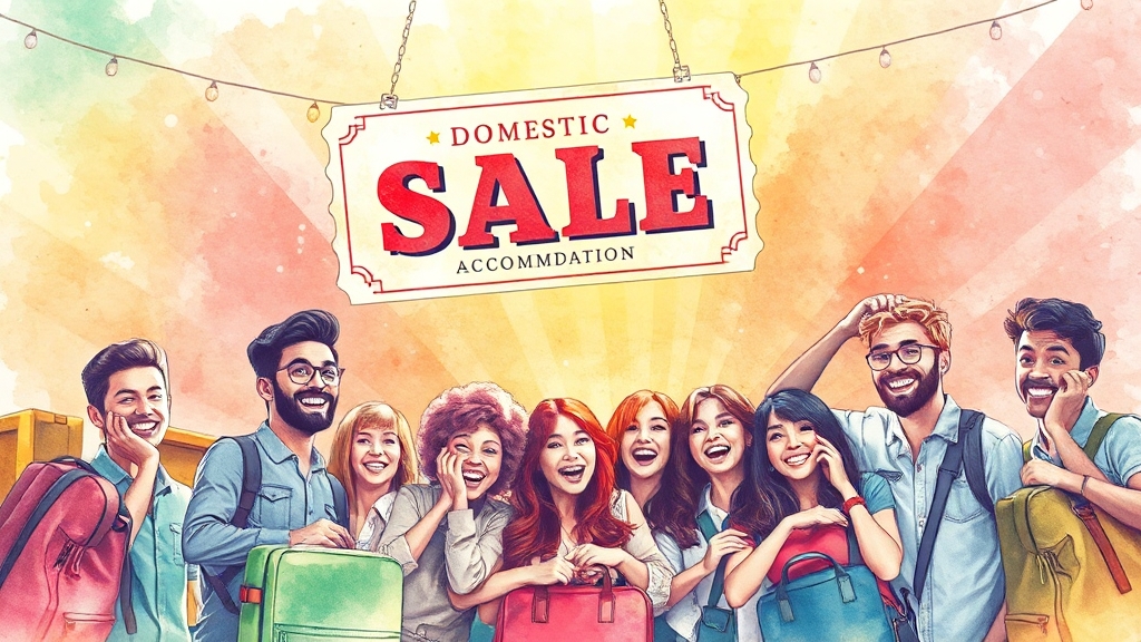 숙박세일페스타 할인 혜택 (watercolor 스타일)