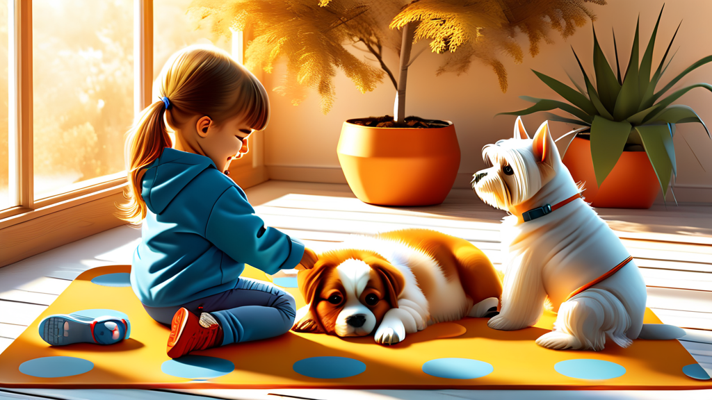 우리 아이와 반려동물을 위한 안전한 PVC 매트 선택법 (illustration 스타일)