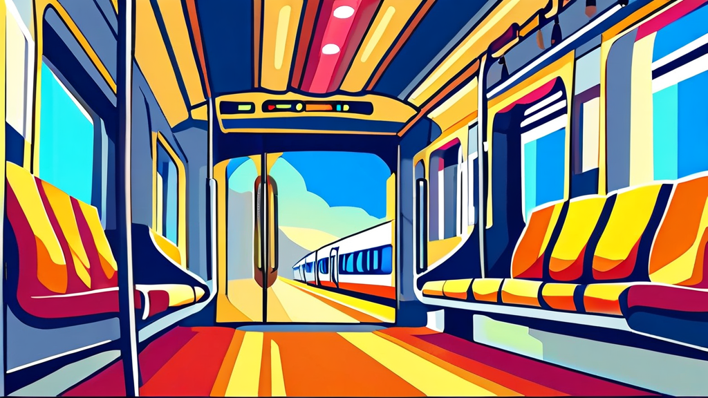 라피트 특급열차 vs. 다른 이동 수단 비교 (cartoon 스타일)